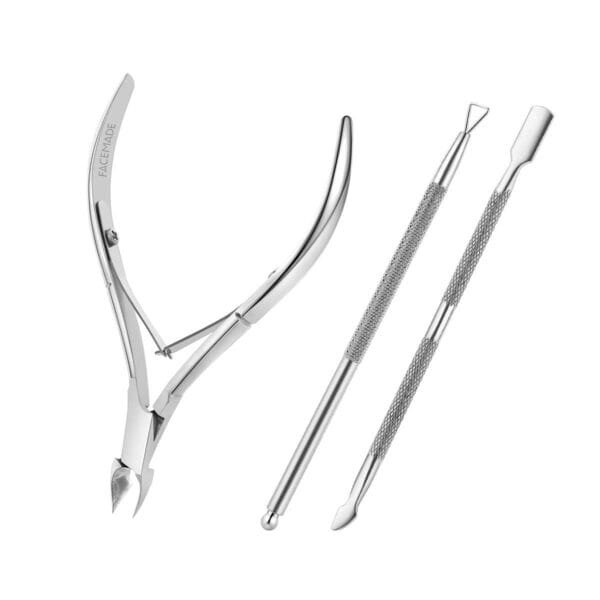 FACEMADE Nail Cuticle Nipper Set, Stainless Steel Cuticle Trimmer with Stainless Steel