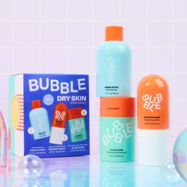 Bubble Skincare 3-Step Hydrating Routine Bundle, for Normal to Dry Skin
